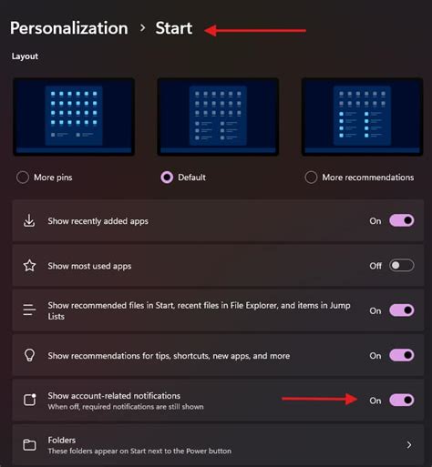 Account-related notifications