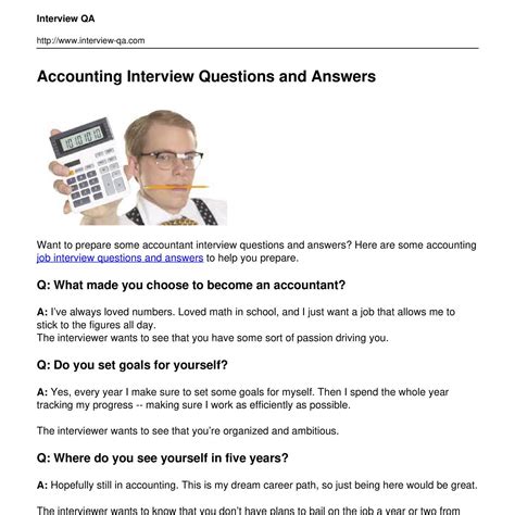 Accounting Interviews: Key Questions And Expert Answers