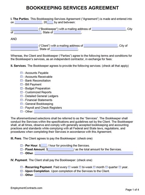 Accounting Service Agreement Template
