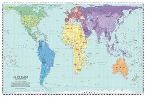 Accurately Scaled World Map