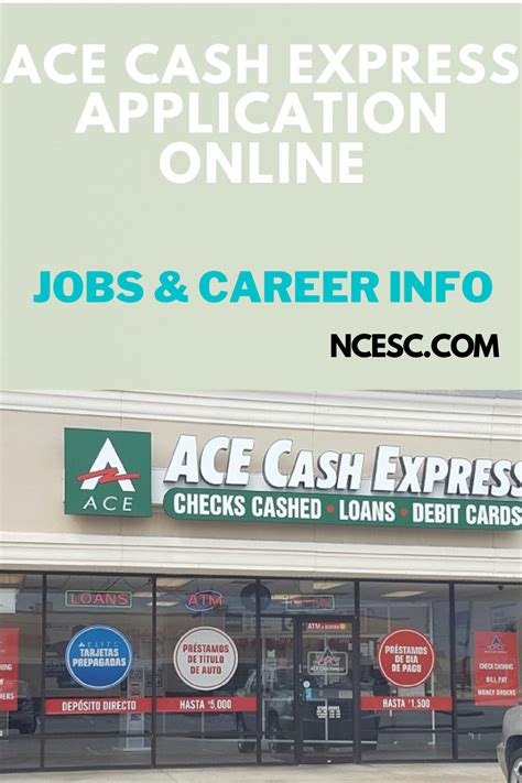 Ace Cash Express Carrears