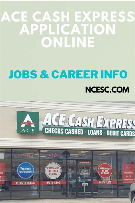 Ace Cash Express Job Description