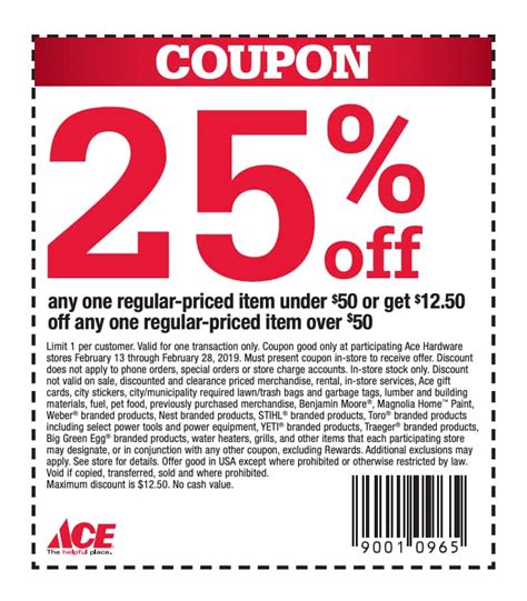 Ace In Store Coupon