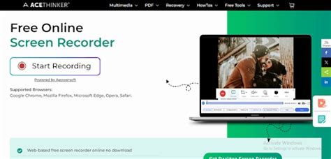 AceThinker Free Online Screen Recorder - Key Features