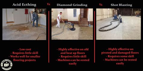 Acid Etching vs Diamond Grinding