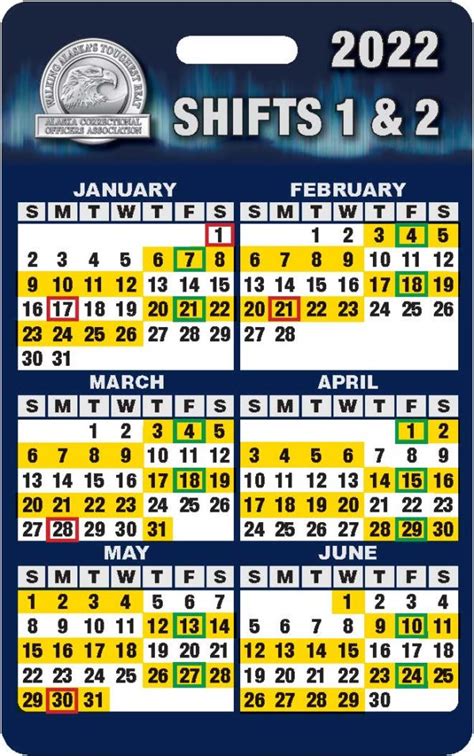 Acoa Shift Calendar