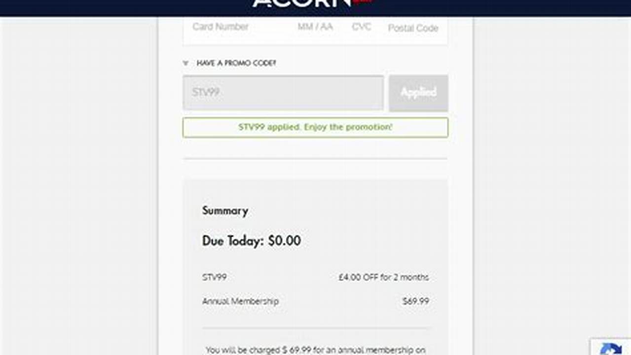 Acorn Promo Code 2024
