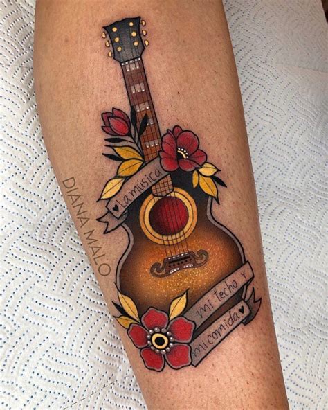 Tattoo 2 Where Words Fail, Music Speaks Acoustic Guitar