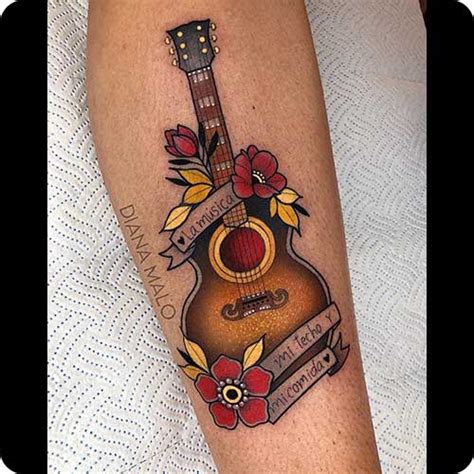 100 Acoustic Guitar Tattoos