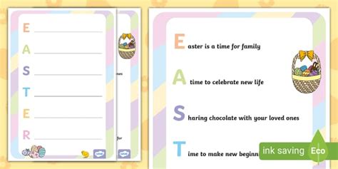Acrostic For Easter