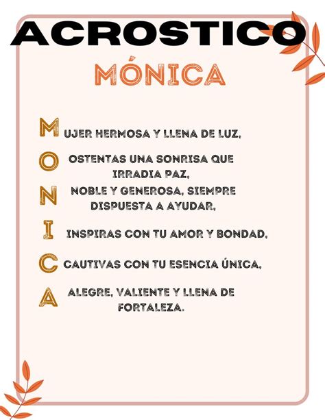 Acrostico Con Tu Nombre