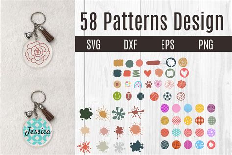 Download Acrylic Keychain Pattern Background Svg Printable