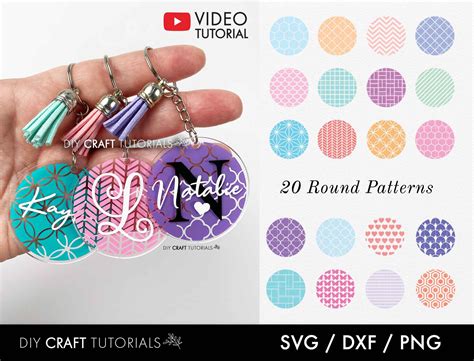 Download Acrylic Keychain Pattern Creativefabrica DXF Files