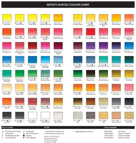 Acrylic Paint Color Palette