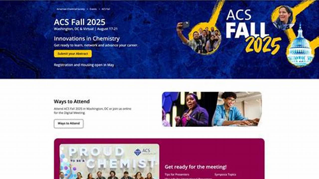 Acs Fall 2025 Program Deadline