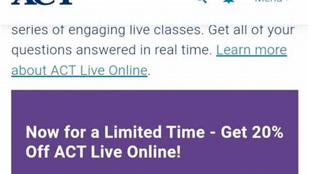 Act Promo Code October 2025
