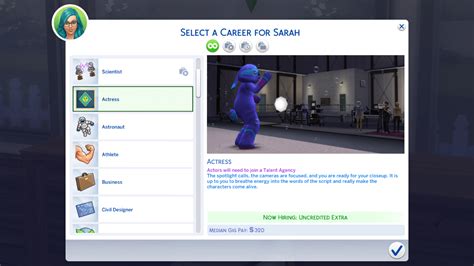Acting Career Sims 4