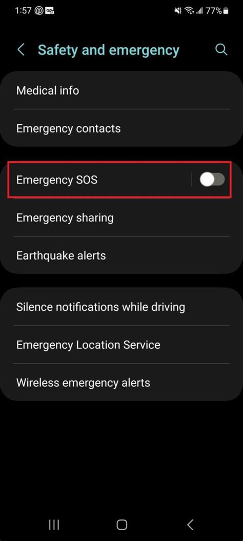 Activate SOS on Android