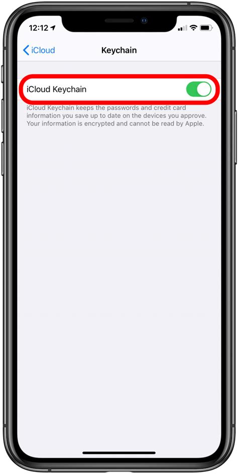 Activate iCloud Keychain