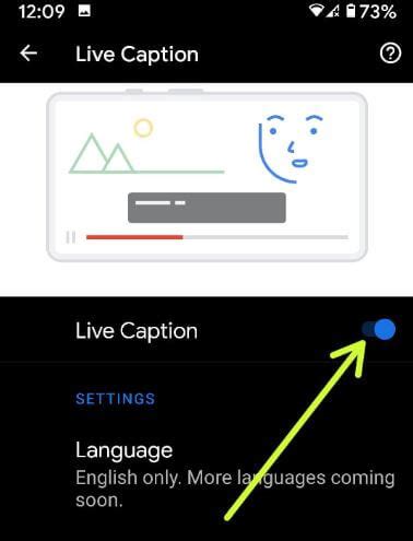 Activating Captions in Android