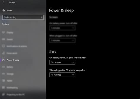 Activating Different Sleep Options in Windows 10