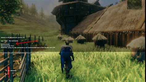 Activating Valheim cheats with PC Game Pass version