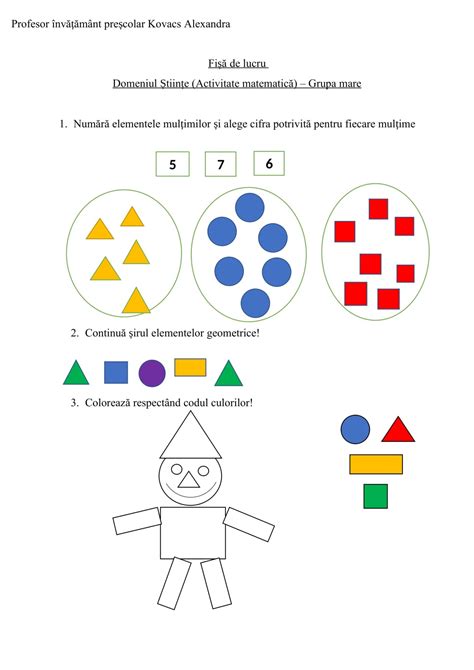 Activitate Matematica Grupa Mare