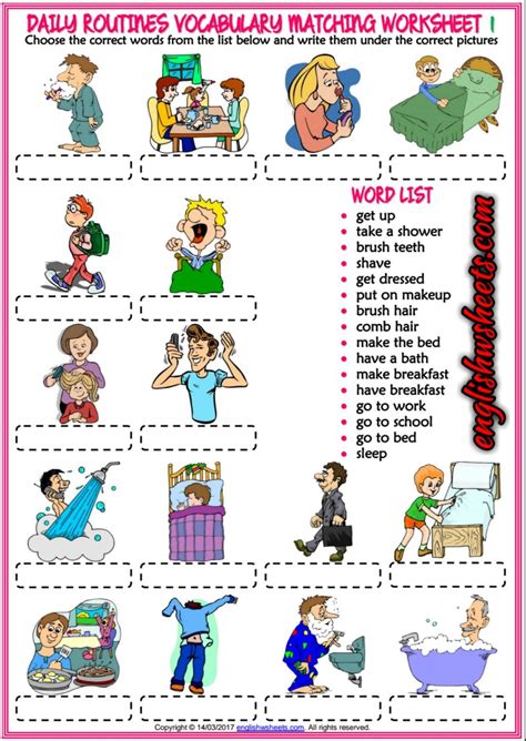 Activities Of Daily Living Worksheet