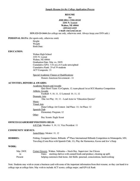 Unlock Your Potential with the Ultimate Activities Resume for College Template