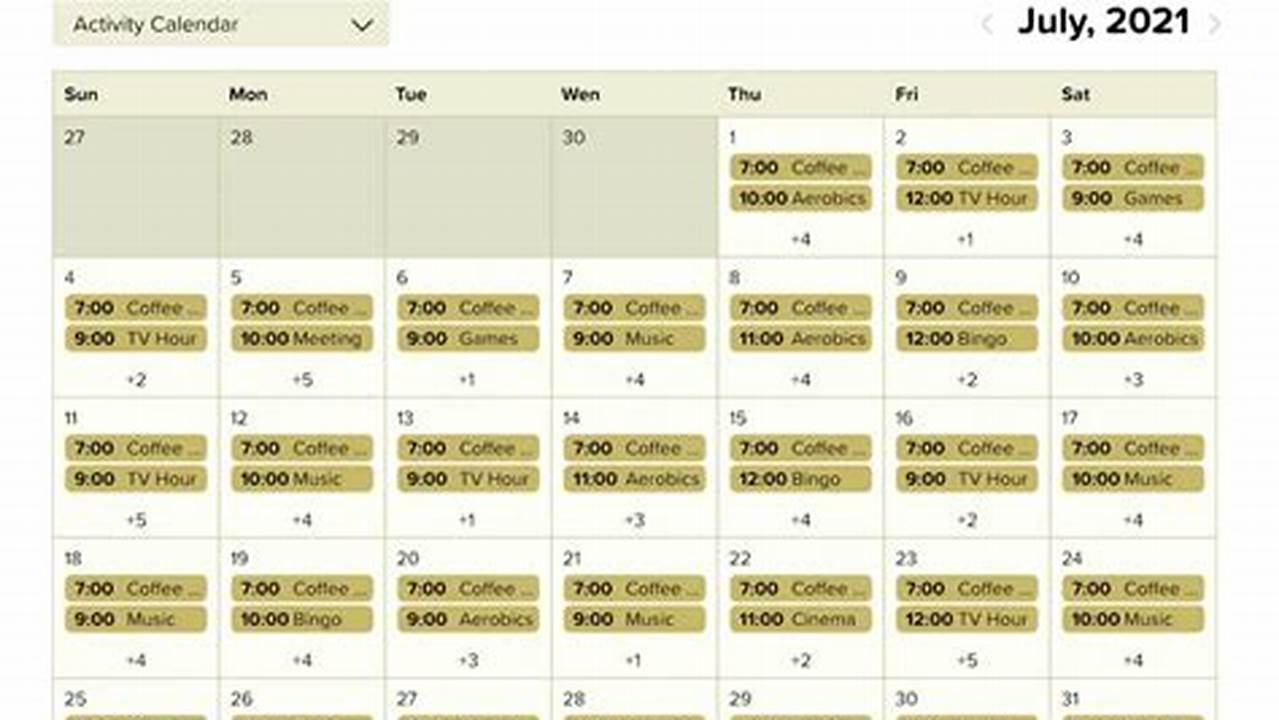 Activity Calendar Software