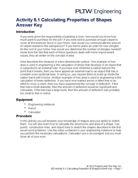 Unleashing The Secrets Of Geometry: Get The Activity 5.1 Calculating Properties Of Shapes Answers Today!