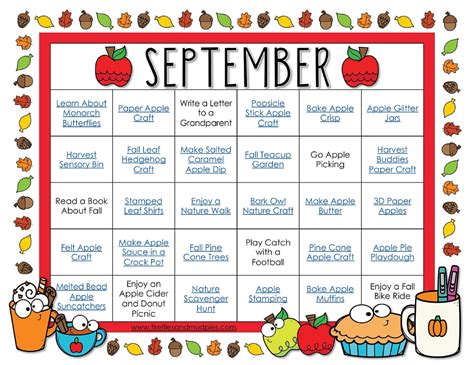 Activity Calendar For September