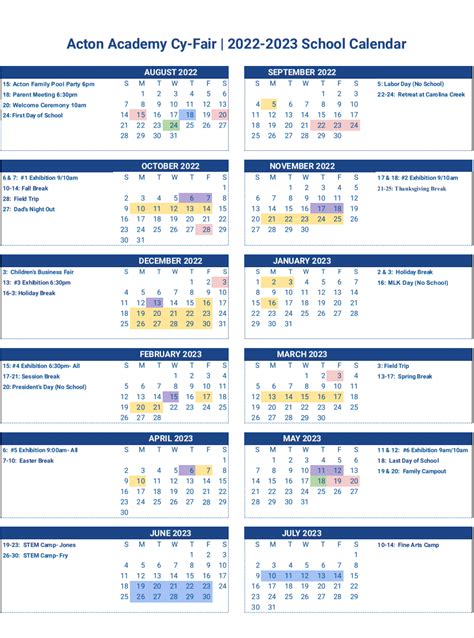 Acton Boxborough Calendar