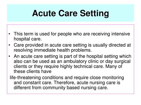 The Comprehensive Guide to Acute Care Hospitals: Understanding the Definition and Importance of These Vital Medical Facilities
