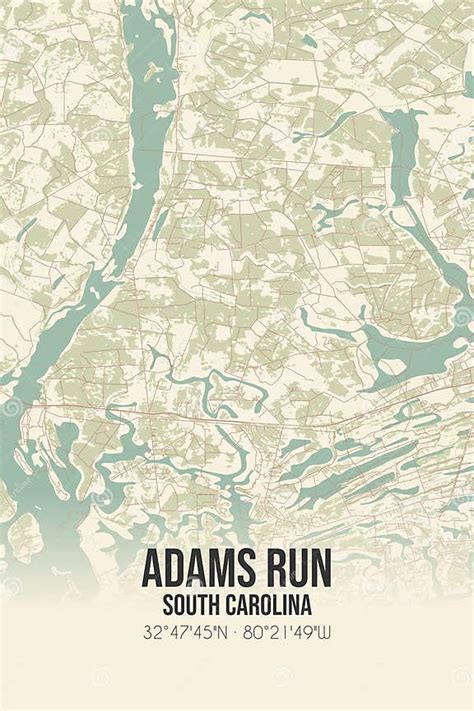 Adams Run Map of Baptist Hill South Carolina Large Topographic Etsy