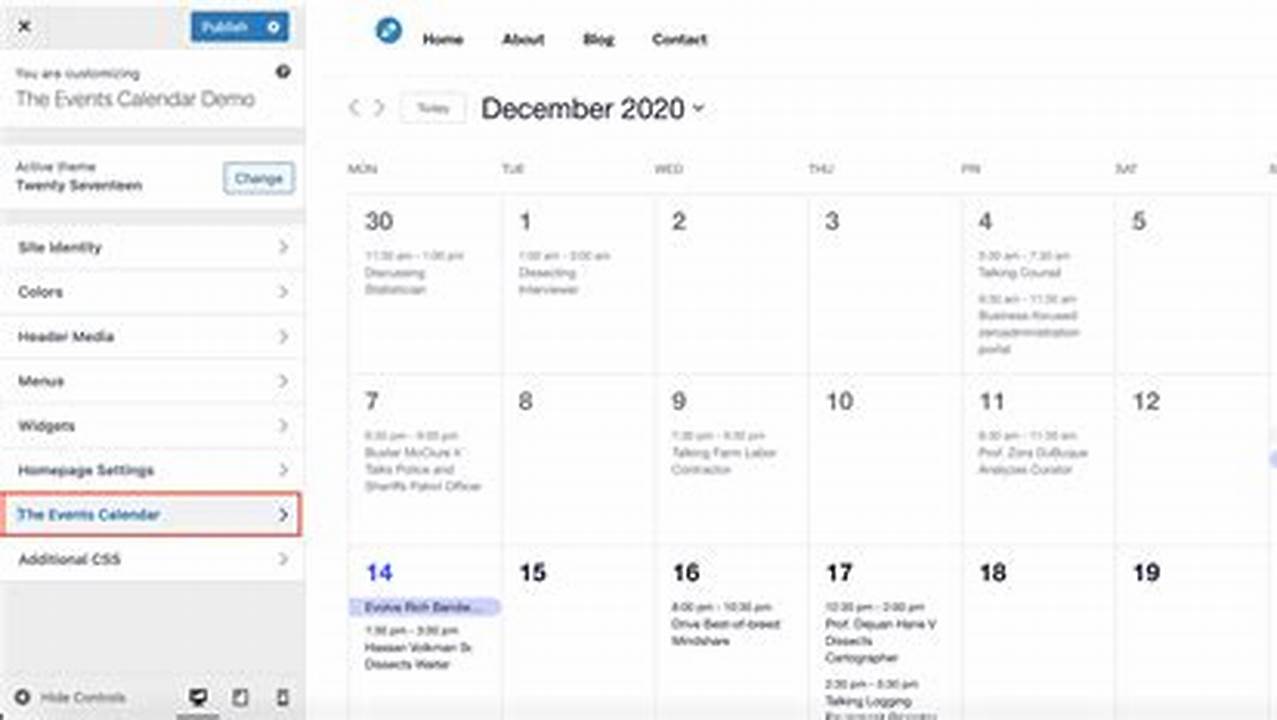 Add Calendar To WordPress