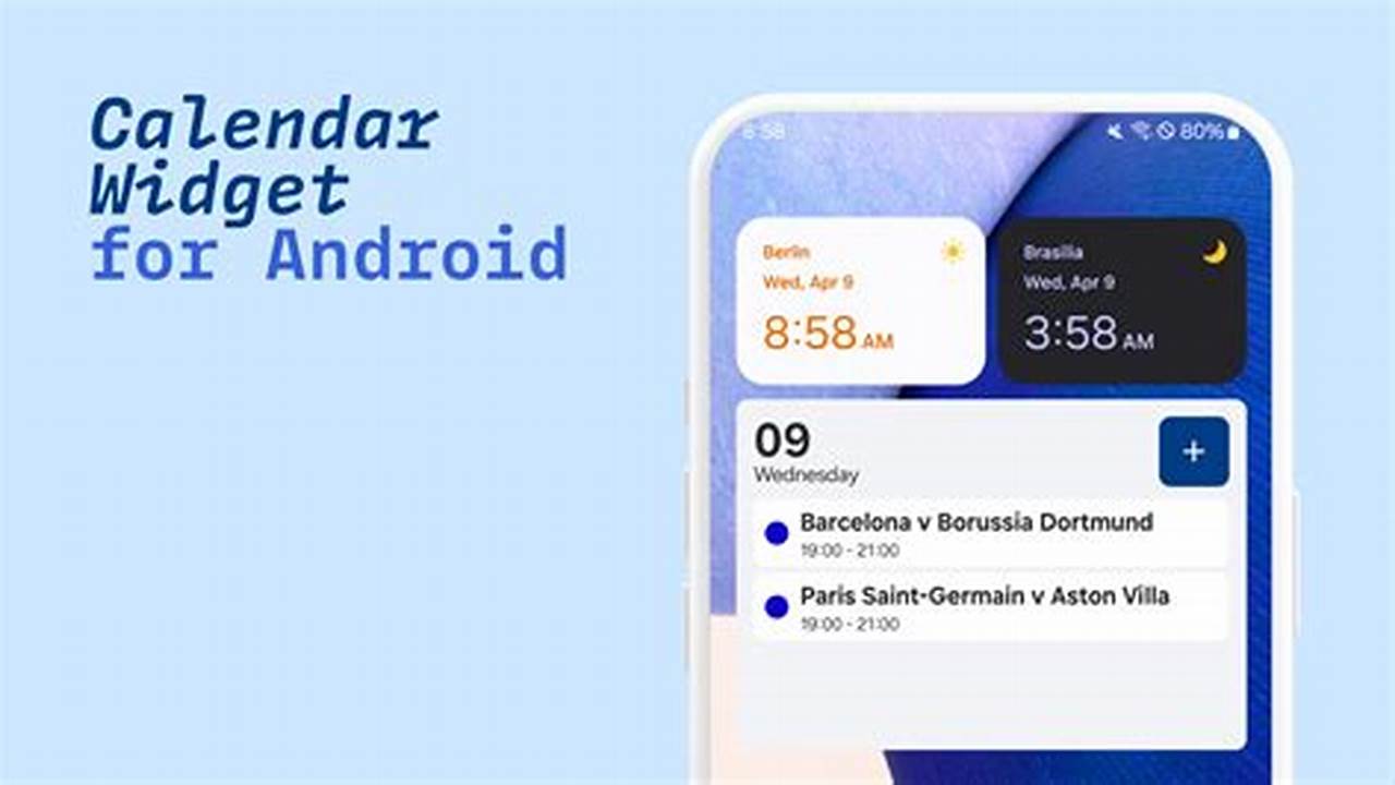 Add Calendar Widget To Android