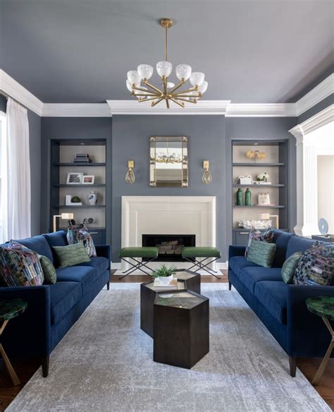 Blue gray and white living room ideas by virginia johnston panas