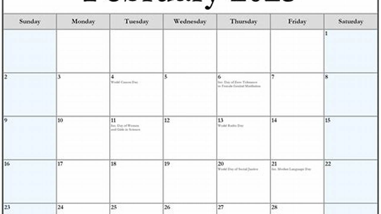 Add Reminders And Notes To My February 2025 Calendar Pdf Fillable