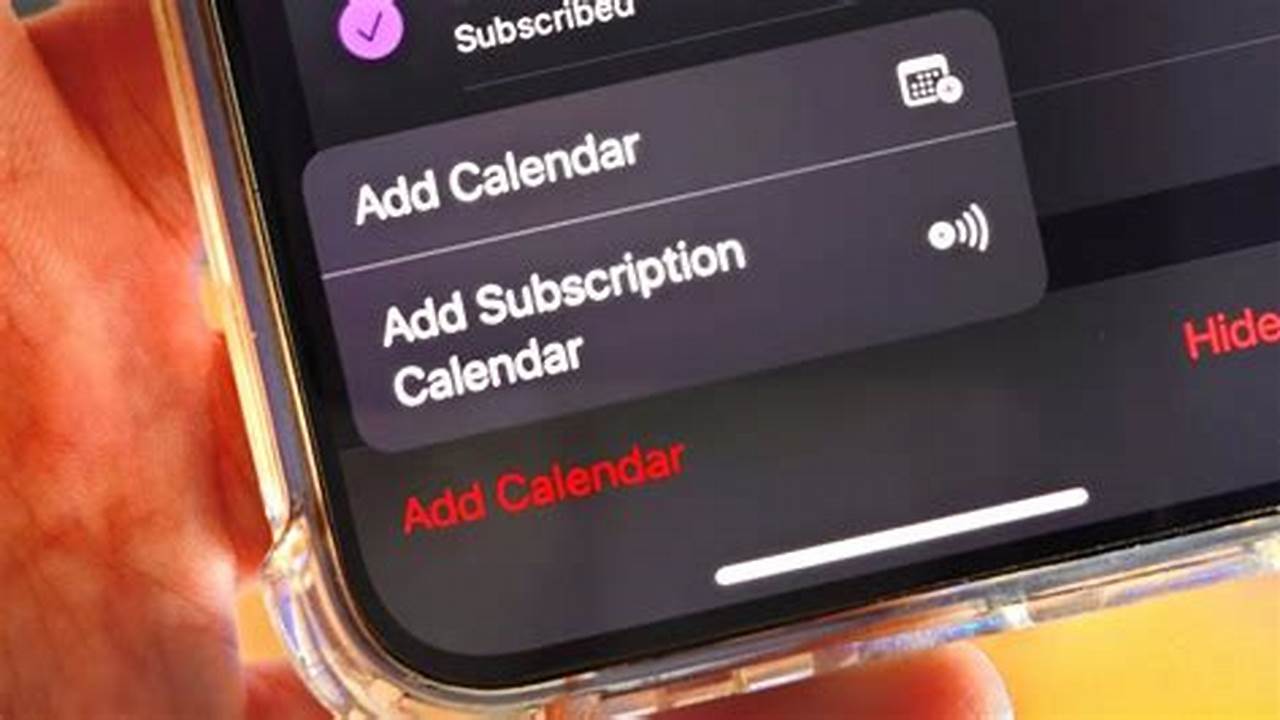 Add Subscribed Calendar