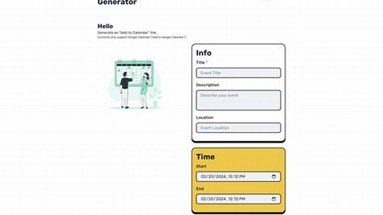 Add To Calendar Generator