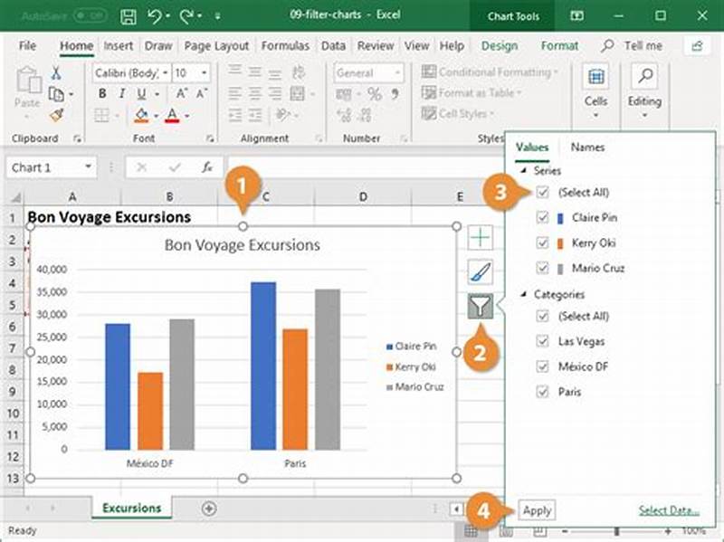 Add Filter Button To Excel Chart