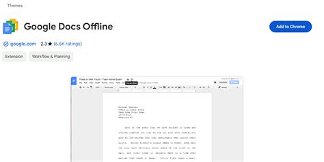Add Google Docs Offline Extension