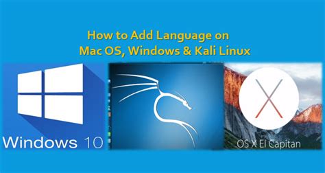 Add Language on Mac OS,Windows and Linux