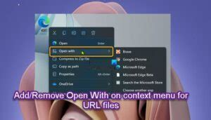 Add Open with in URL Files Context Menu in Windows 11