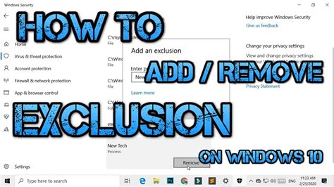Add Or Remove Exclusions