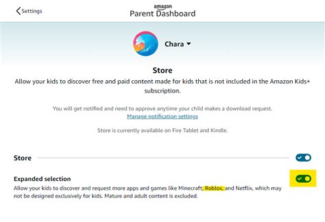 Add Roblox to my kids profile