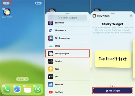 Add Sticky Widgets to Home Screen on iPhone