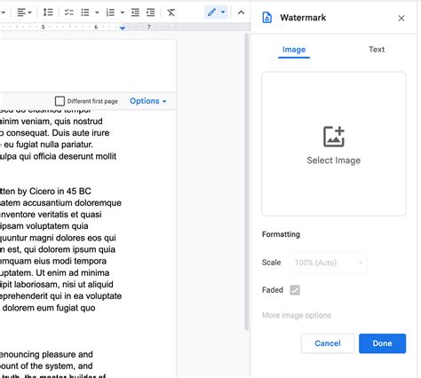 Add Text Watermarks to Documents in Google Docs