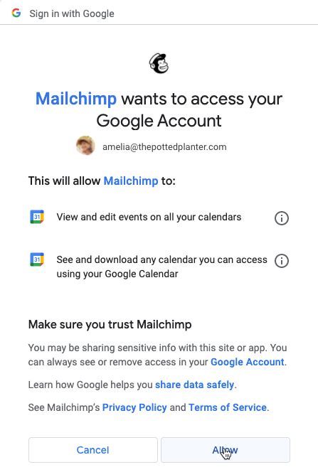 Add To Calendar Mailchimp